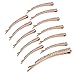 Waldd 12 Pieces Rhinestone Bobby Pins Double Row Clear Crystal Hair Pins