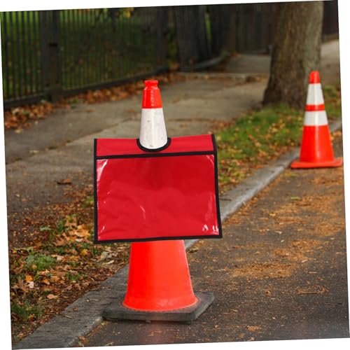 Couvre-cônes de signalisation rouge résistant pour éviter les accidents - 7