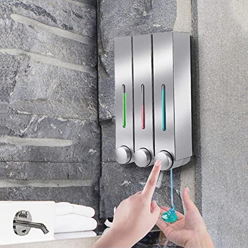 WANGCL Wall Mounted Soap Dispenser Shower Lotion Shampoo Gel Cotainer for Bathroom Toilet in Office Cafe Restaurant Hotel - Image 2