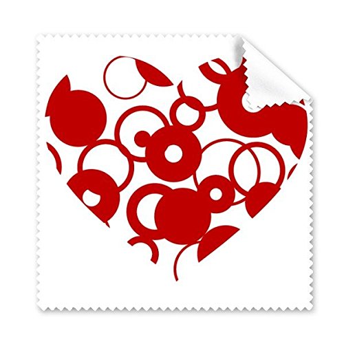 Nettoyant écran motif Jour de Coeur rouge, cadeau idéal de Saint-Valentin en lot de 5