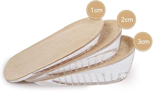 Miniatura 4 de BESTOYARD Plantillas invisibles para aumento de altura media para absorción de impactos de tacón (albaricoque), Media Plantillas, Albaricoque