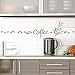 Grandora Wandtattoo Coffee Kaffee Tasse Kaffeebohnen I schwarz Kreativset I Esszimmer Kaffeeecke Küche Aufkleber Wandaufkleber Wandsticker Sticker 1045W
