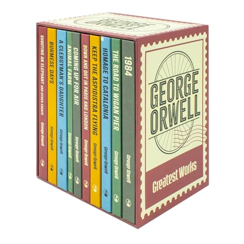 The Greatest Works Of George Orwell 10 Books Hardback Collection: (1984, Animal Farm, The Road To Wigan Pier, Homage To Catalonia, Keep The Aspidistra Flying, Down And Out In Paris And London)