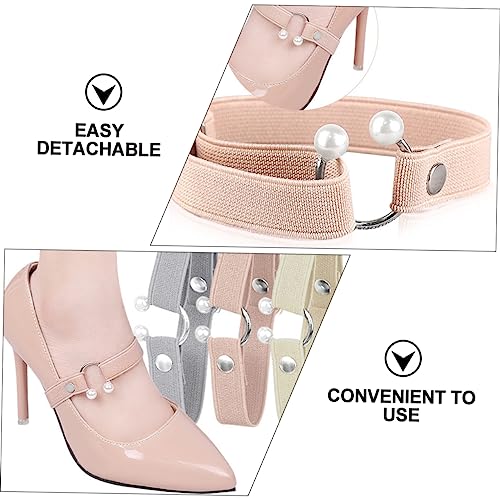 3Pcs Elasticated Shoe Straps for Women High Heels Loose Detachable Shoelaces for Wedges and Ballet Flats Includes and Options2