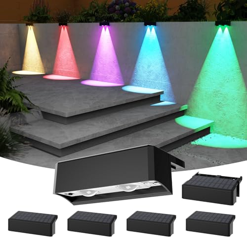 ZSYIQIXI Solar Lights Outdoor Waterproof, WL09M-T RGBWW Spotlight Lens, Solar