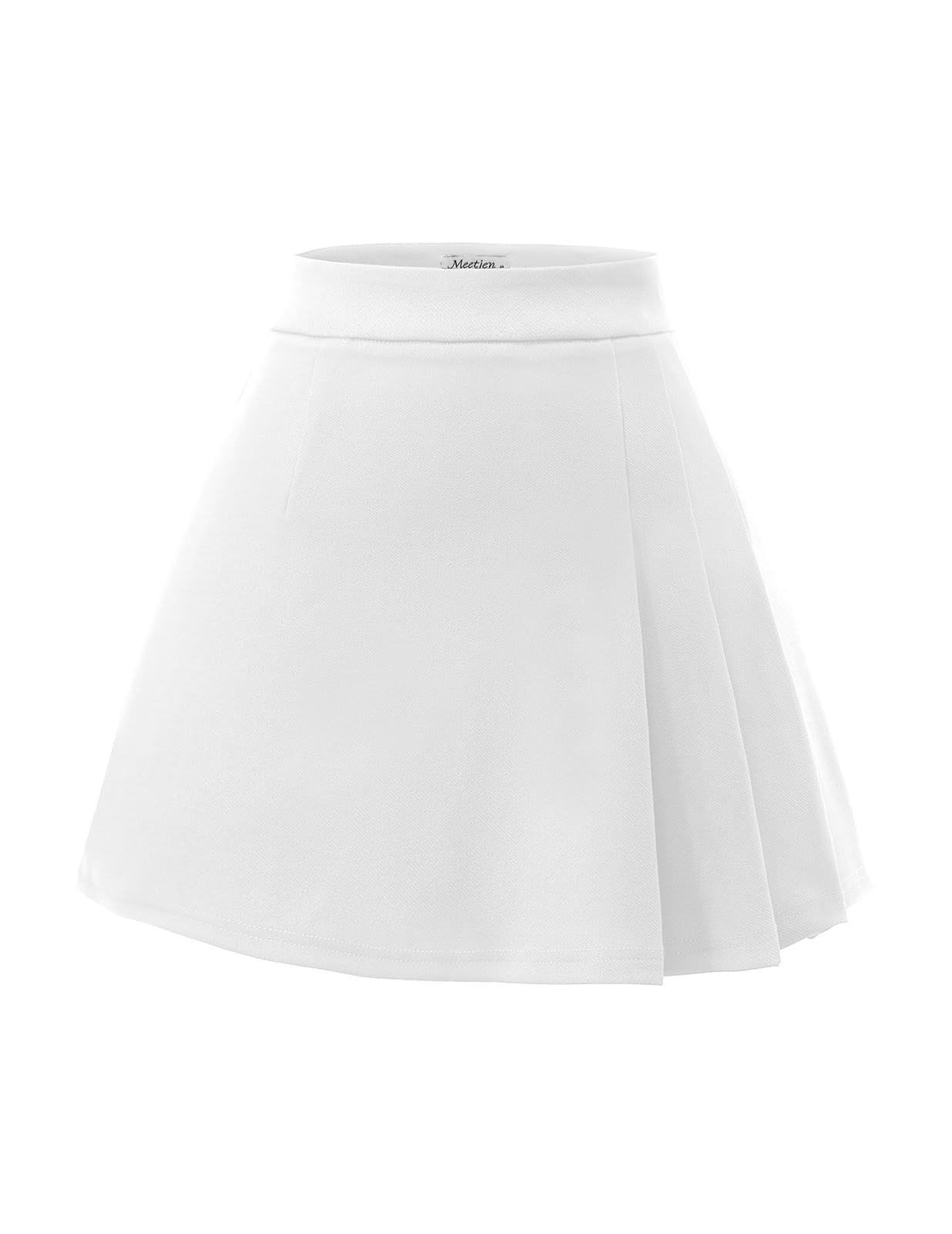 Meetjen Pleated Skirts for Women Mini Elastic High Waist 2025 A Line Skort School Cheerleader Uniform Skater Skirt