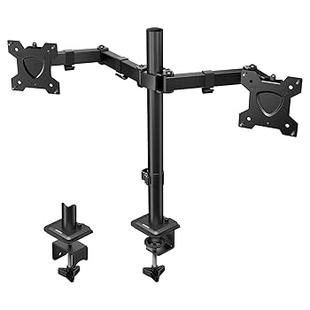 amazon basics モニターアーム デスククランプ式 Amazon.co.jp: Amazonベーシック モニターアーム デュアル