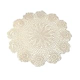 ≸【Matériau 】 Fabriqué en coton de haute qualité pour plus de durabilité. Le napperon en coton au crochet ajoute une ambiance bohème à votre espace, donnant à votre espace une sensation minimaliste.