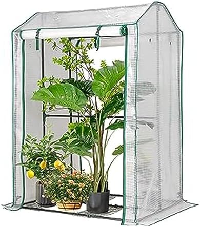 GOPLUS Mini Gewächshaus Mit Rolltür - 118x55x60cm Tomatenhaus Für Garten & Balkon