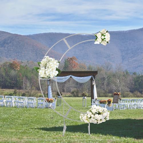 Supporto per arco nuziale in metallo con luna crescente – Cornice curva a palloncino per matrimoni, compleanni e anniversari