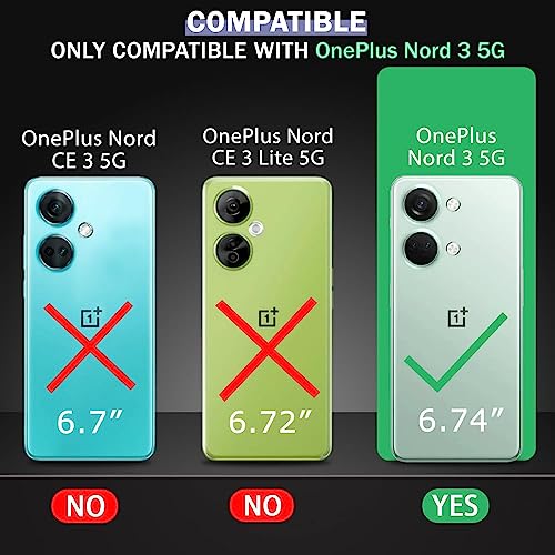 Image of COVERBLACK Rubber Back Cover for OnePlus Nord3 5G - Transparent