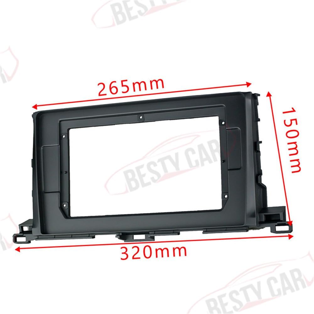 Fits for Toyota Highlander 2015-2018 Car Radio Stereo Fascia Frame Double DIN 10.1 inch Dash Installation Mounting Kit