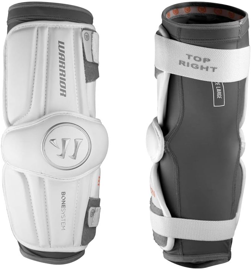 Warrior Burn Lacrosse Arm Pads, (2022 Model), White