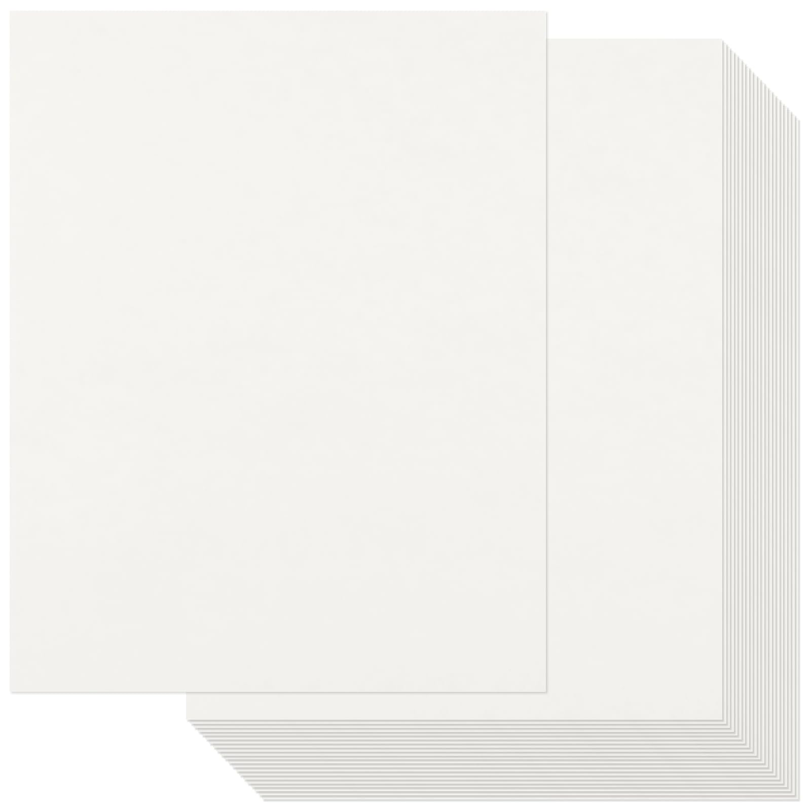 Epakh 100 Pcs Old Age Parchment Paper 8.5 x 11 Inch Standard Letter Vintage Colored Old Parchment Semblance Double Side Printing Paper (White)