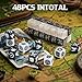 48-teiliges Würfel-Set mit Schlüsselwörtern, MTG-Würfel, 1/+1 Zähler, Bulk-Statistiken, Würfel-Set für Magic The Gathering, MTG, TCG, Kartenspiele, Zubehör (mehrfarbig)