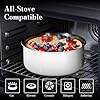 EVOFAR 14 pcs Stainless Steel Cookware Set, Detachable Pots and Pans Set with Removable Handle, Non Toxic Space Saving RV Camping Cookware Set, Induction Cookware, Dishwasher & Oven Safe, White #3