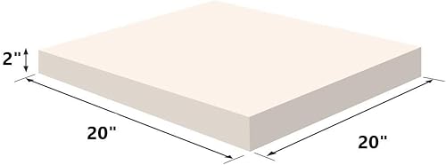 Miniatura 1 de Dream Solutions USA Sábana cuadrada de espuma viscoelástica para tapicería, 3.5 libras, alta densidad, 2 x 20 x 20 pulgadas, calidad de lujo para