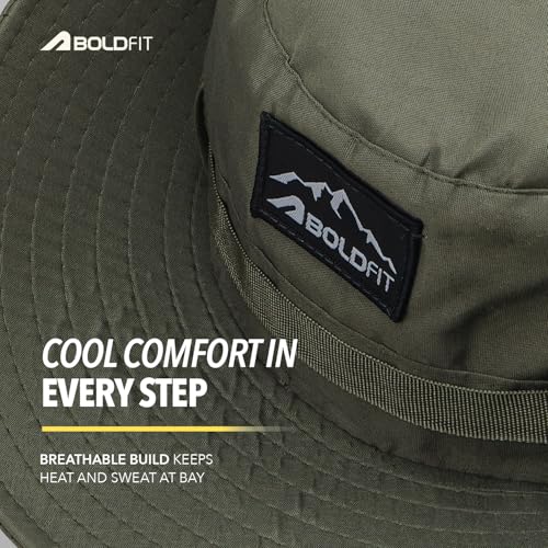 Image of Boldfit Unisex Sun Hat for Men & Women with UPF Protection Wide Brim Outdoor Adjustable Fit, Breathable Fabric, Moisture-Wicking & Packable Design-Ideal for Hiking, Trekking, Fishing, Beach & Travel