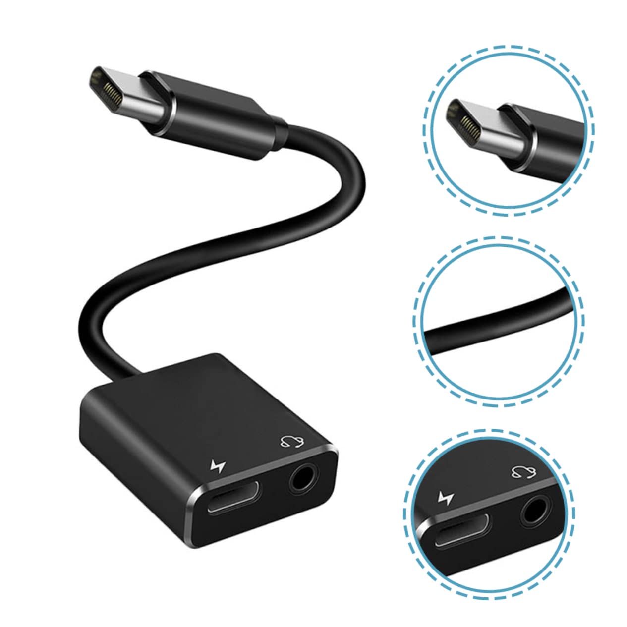 Mikikit 5pezzi Usb c Jack Adattatore Audio Convertitore Splitter Per Cuffie e Microfono Design Compatto e Compatibile Smartphone e Laptop