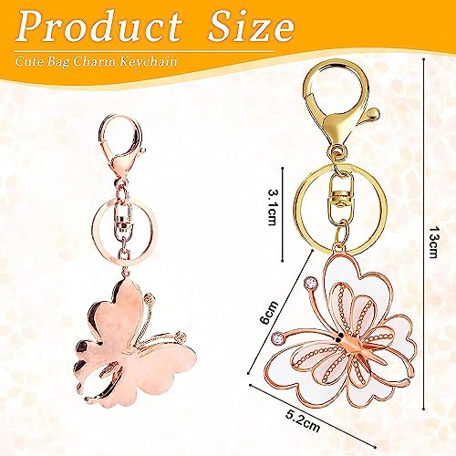 Fapiwen Butterfly Keychain, Cute Key Chain, 1 Set Butterfly Gift, Key