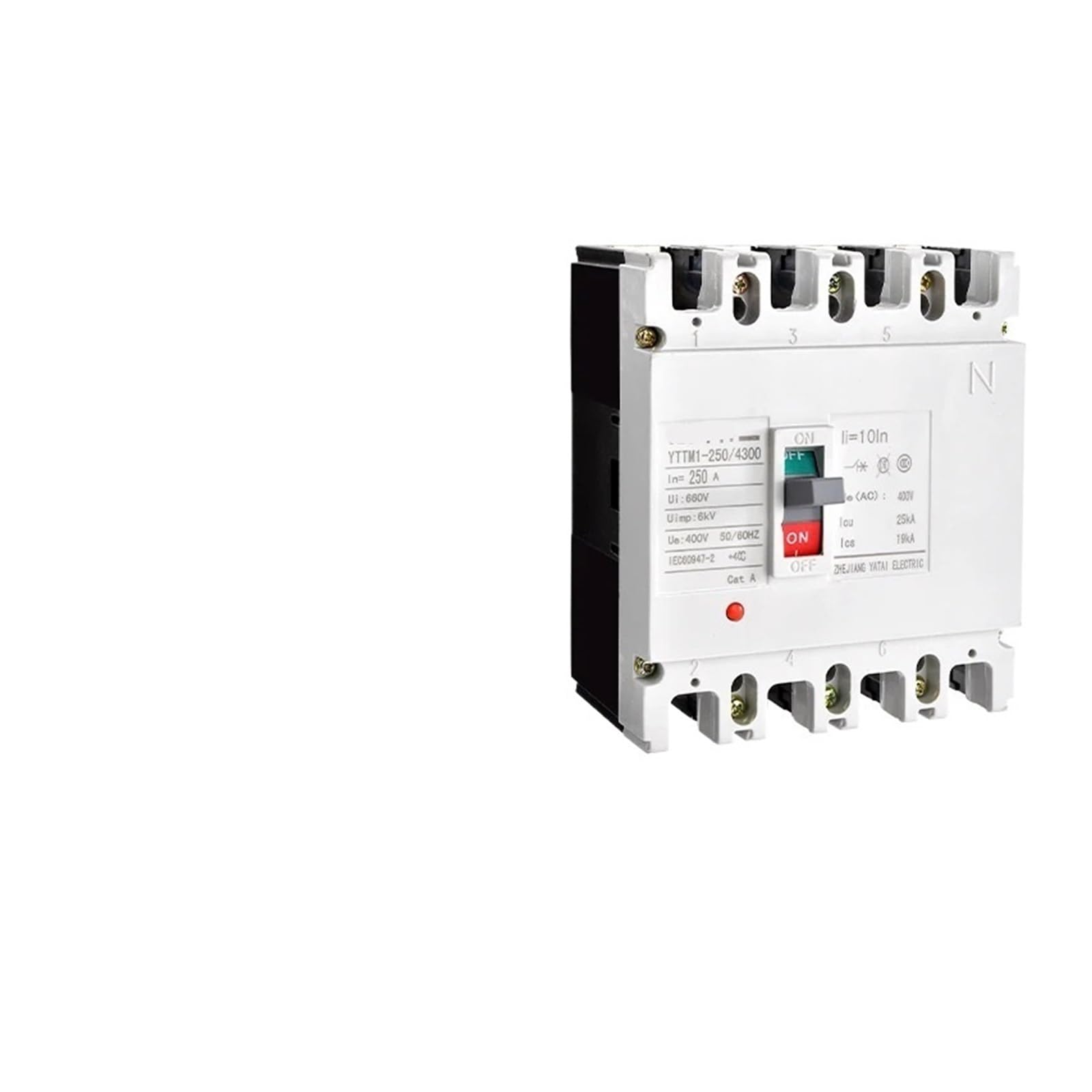 MCCB interruptor de caja moldeada trifásico 4P 160A 400V caja transparente 7