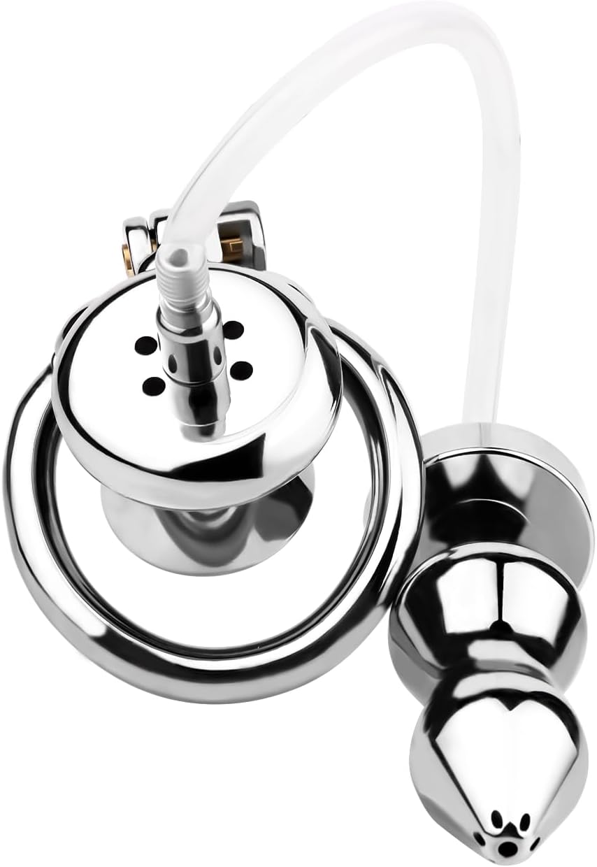 Flat Chastity Cage Metal Male Chastity Device Penis Cage for Men BDSM Bondage Penis Cage Sex Toys for Couples 3240 (40MM,L)