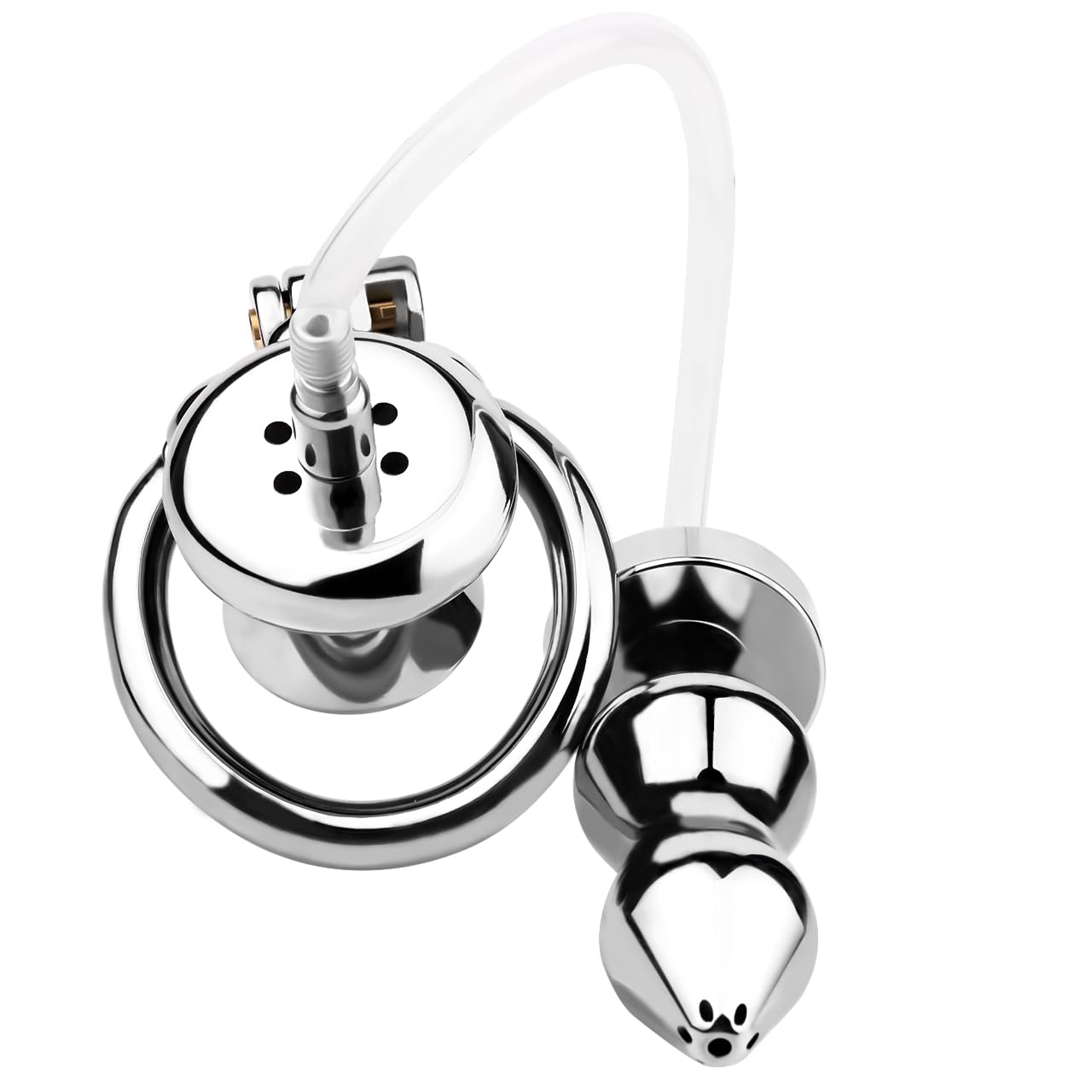 Flat Chastity Cage Metal Male Chastity Device Penis Cage for Men BDSM Bondage Penis Cage Sex Toys for Couples 3240 (40MM,L)