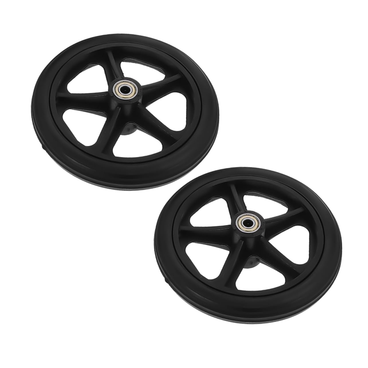 KOMBIUDA Wheelchair Accessory 2 Pcs Front Wheel Caster Tires Replacement Front Caster Wheel Assembly for Wheelchair