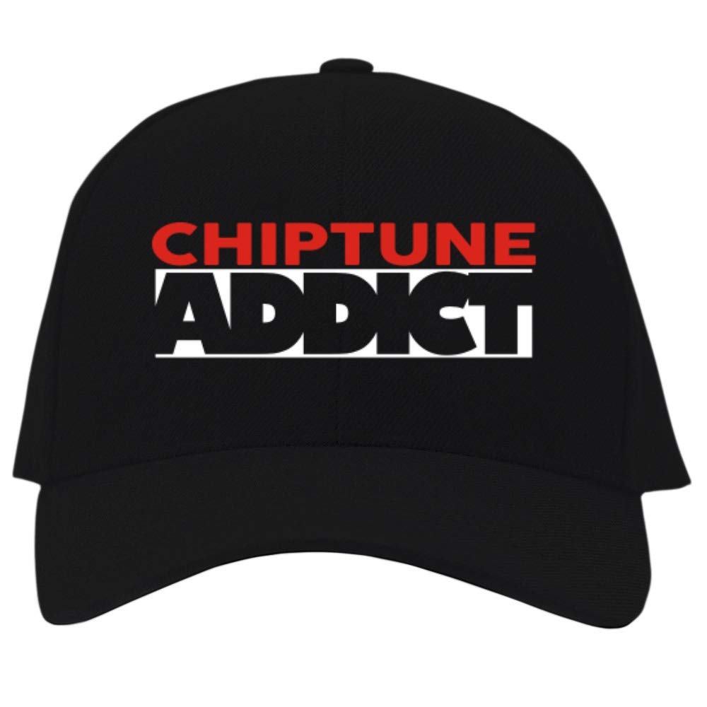 EddanyChiptune Addict Embroidered Baseball Cap Black