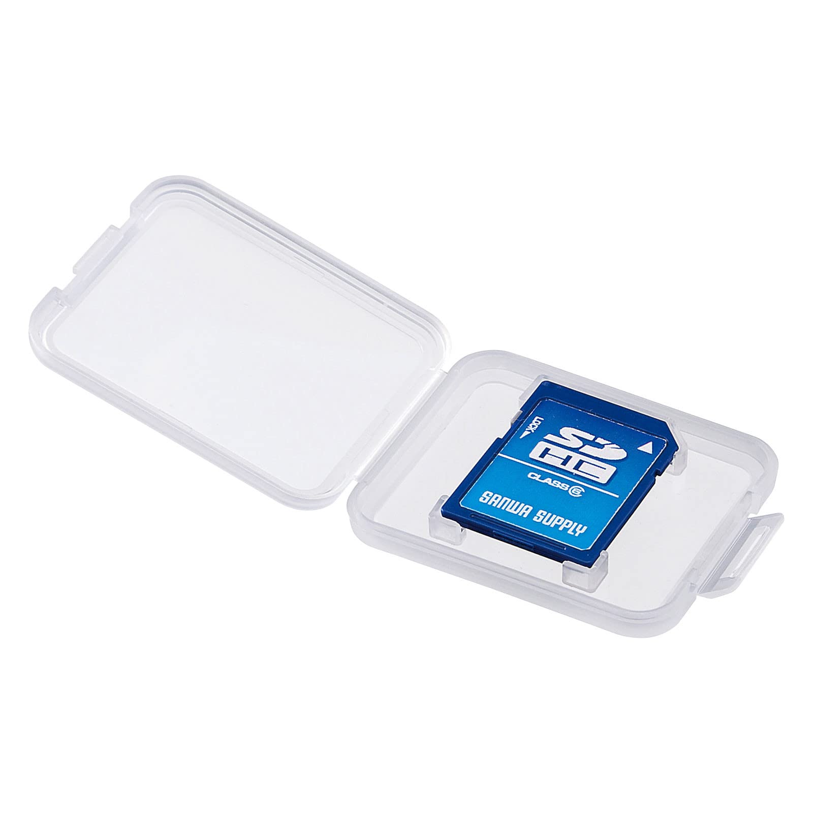 Sanwa Supply FC-MMC10SDN Memory Card Clear Case (for SD Cards, Set of 6)