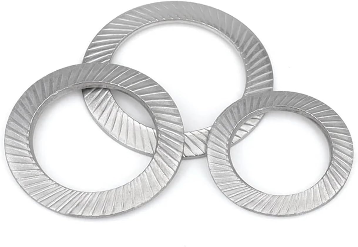 Washer 1~50pcs Double Ridges Teeth Locking Washers Printing Oblique Lock Washer DIN9250 M2.5 M3 M4 M5 M6 M8 M10 M12 M14 M16-M30(M30-1pcs)