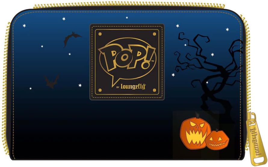 Loungefly Funko Pop Jack Skellington Glow Zip Around Wallet : Clothing, Shoes & Jewelry