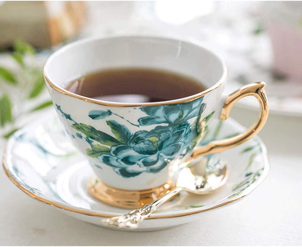Tazza in porcellana, set di tazze, tazze da caffè, set da tè per il tè del pomeriggio britannico, serie Royal Garden, tazza da tè con fiori in porcellana, tazza da caffè, set da caffè in ceramica con
