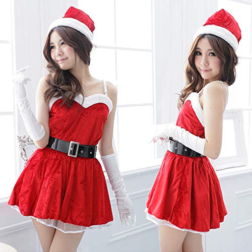 Amosfun 1 set kerstthema dameskostuum cosplay prestaties kleding feestgunst - Afbeelding 7