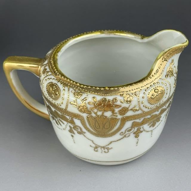 Noritake - オールドニッポン SNB 名古屋 金盛り シュガーボウル クリーマー 金彩 オールドニッポン SNB 名古屋 金盛り シュガーボウル クリーマー