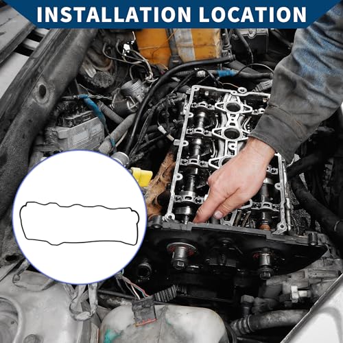 Image of No.1121374020 Valve Cover Gasket with Spark Plug Seals for Toyota RAV4 4 Cyl 2.0L 1996-2000 / Cylinder Head Valve Seal Gasket /Durable Rubber / 1 Set