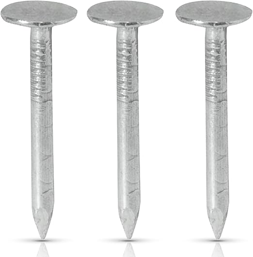 (250 Pack) 1-1/4-Inch Galvanized Roofing Nails Professional Grade - Used to fasten roofing felt, asphalt singles & insulation board (250)