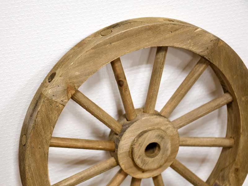 Amazon.co.jp: ウッドホイール S 木製 車輪 アンティーク