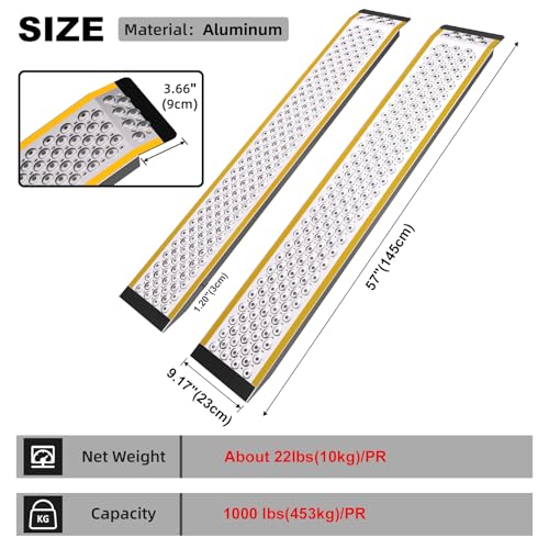 Rampa de Aluminio para Cobertizo 2 Piezas 57 pulg miniatura 2