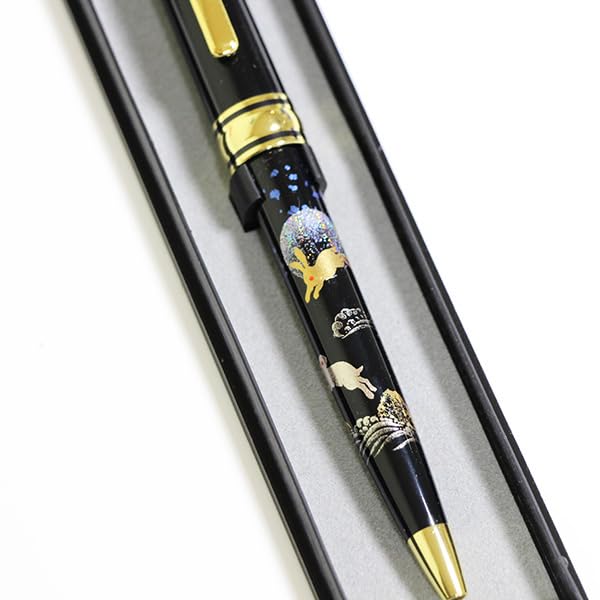 限定①アンティークフラワーのお月様とうさぎさんの水色系ボールペン♥️ 限定①アンティークフラワーのお月様とうさぎさんの水色系ボールペン♥️