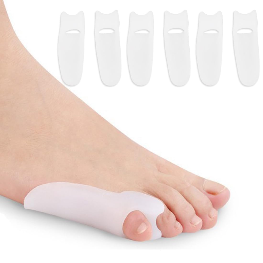 Bunionette Corrector, 6 Unidades de Corrector de Dedo pequeño, Silicona, Gel para Hombres y Mujeres, Garra, tamaño para Todos los esparcidores pequeños