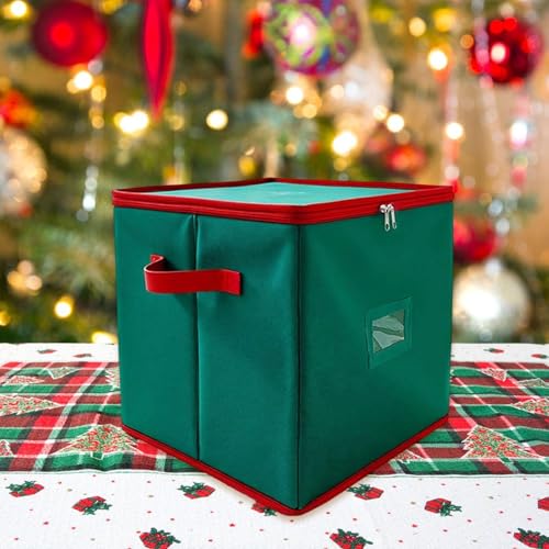 Boîte de rangement pour décorations de Noël à fermeture éclair avec 64 compartiments - 6