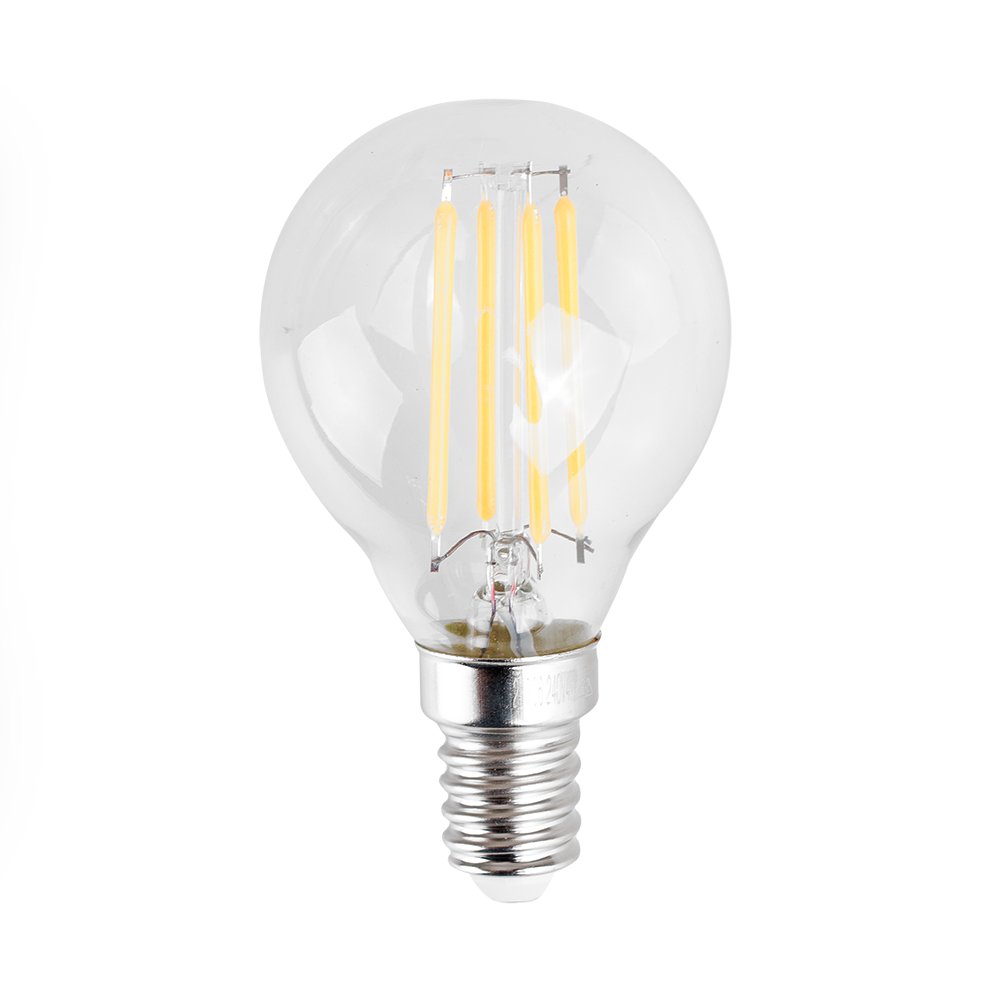 Valuelights Unisex Clear E14 Pack Of 2 4W Filament Golfball Warm White Led Bulbs In