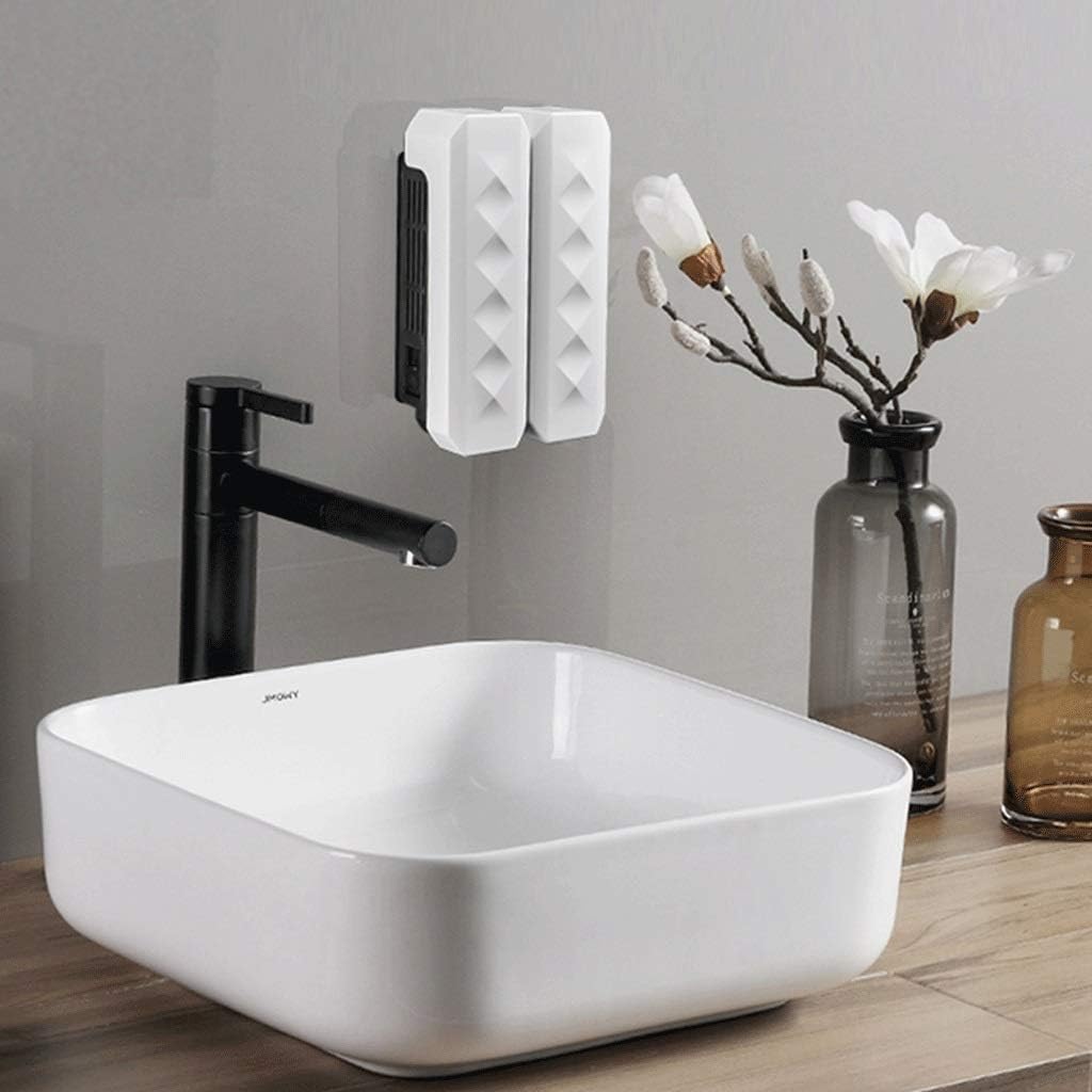 Soap Dispenser Shampoo Dispenser 350ml(11.8oz), Wall Mounted Shower Soap Dispenser, Holds Shampoo Soap Conditioner Shower Gel Lotion Lotion dispenser (Color : White, Size : 3-chamber)