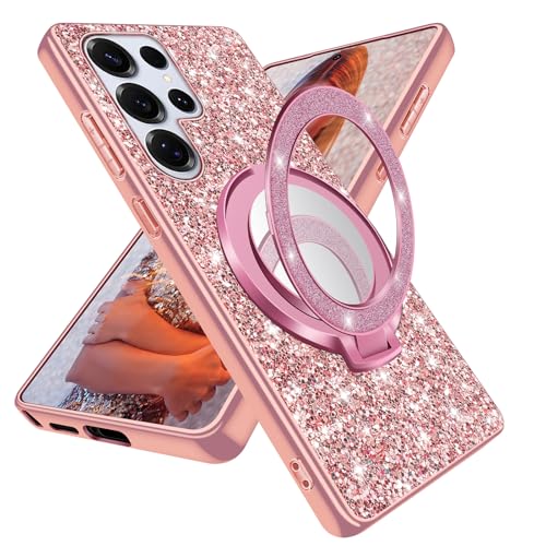 Coque Samsung S23 Ultra pailletée or rose pour vos soirées et selfies