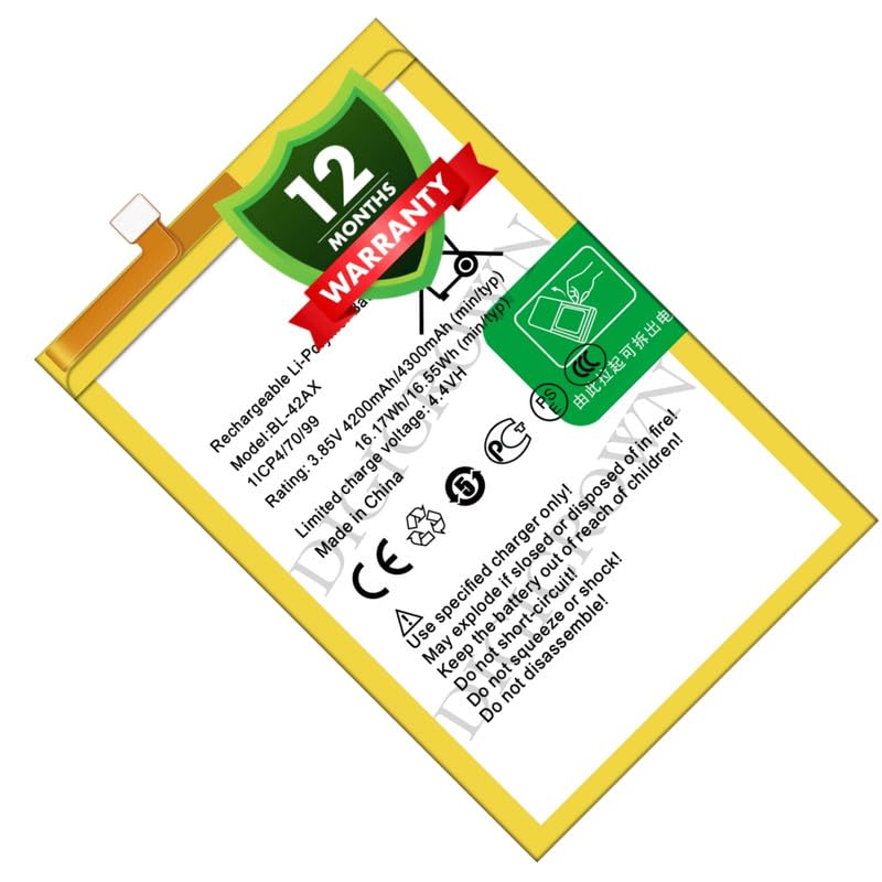 Image of Original BL-42AX Battery Compatible for Infinix Note 4 (X572, X572-LTE) - (4300mAh) - 1 Year Warranty