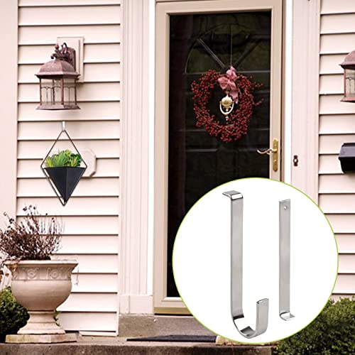 Image of Vinyl Siding Hangers, 10PCS Heavy Duty Stainless Steel Low Profile No Hole Hanger Vinyl Siding Hooks No Damage No Drill Hook for Hanging Outside Home or Holiday Decor