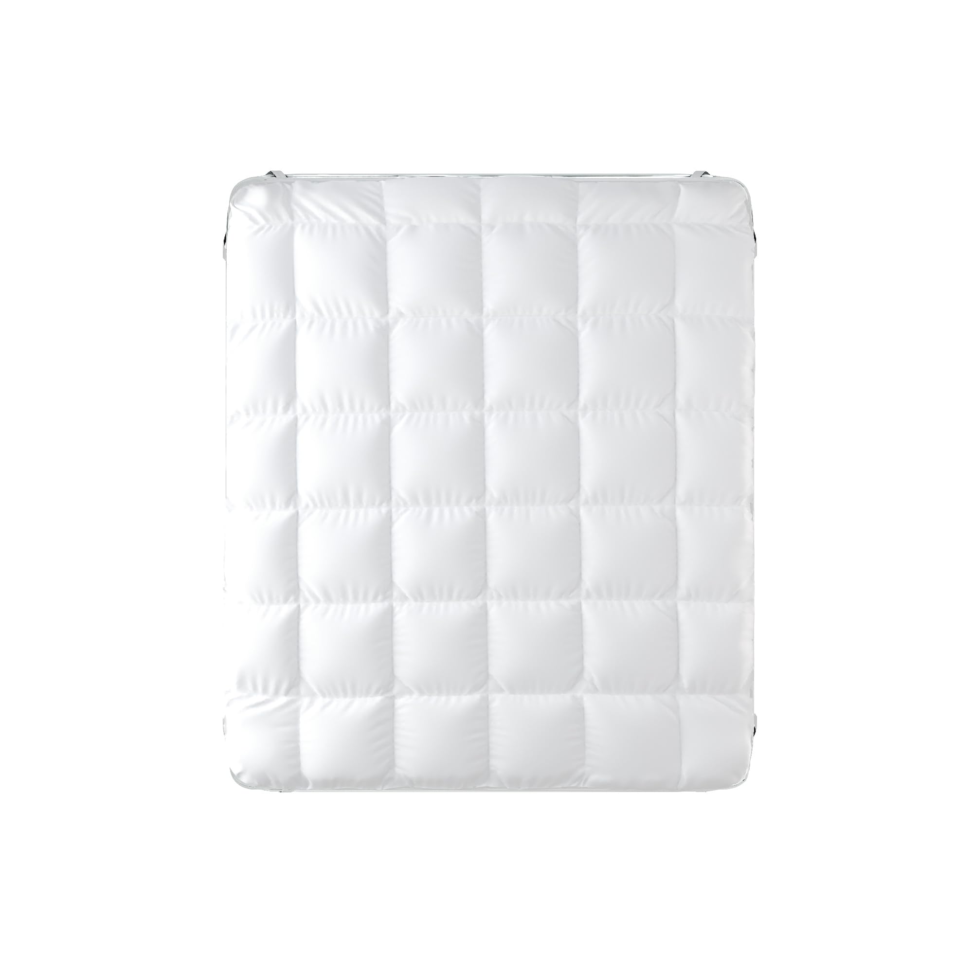 Topper Matrimoniale Fancy in Microfibra con Imbottitura di 300gr/mq - NON SCIVOLA con Cinghie Angolari - Trapuntato per Mantenere Uniforme l'Imbottitura e la Morbidezza (160x195cm)