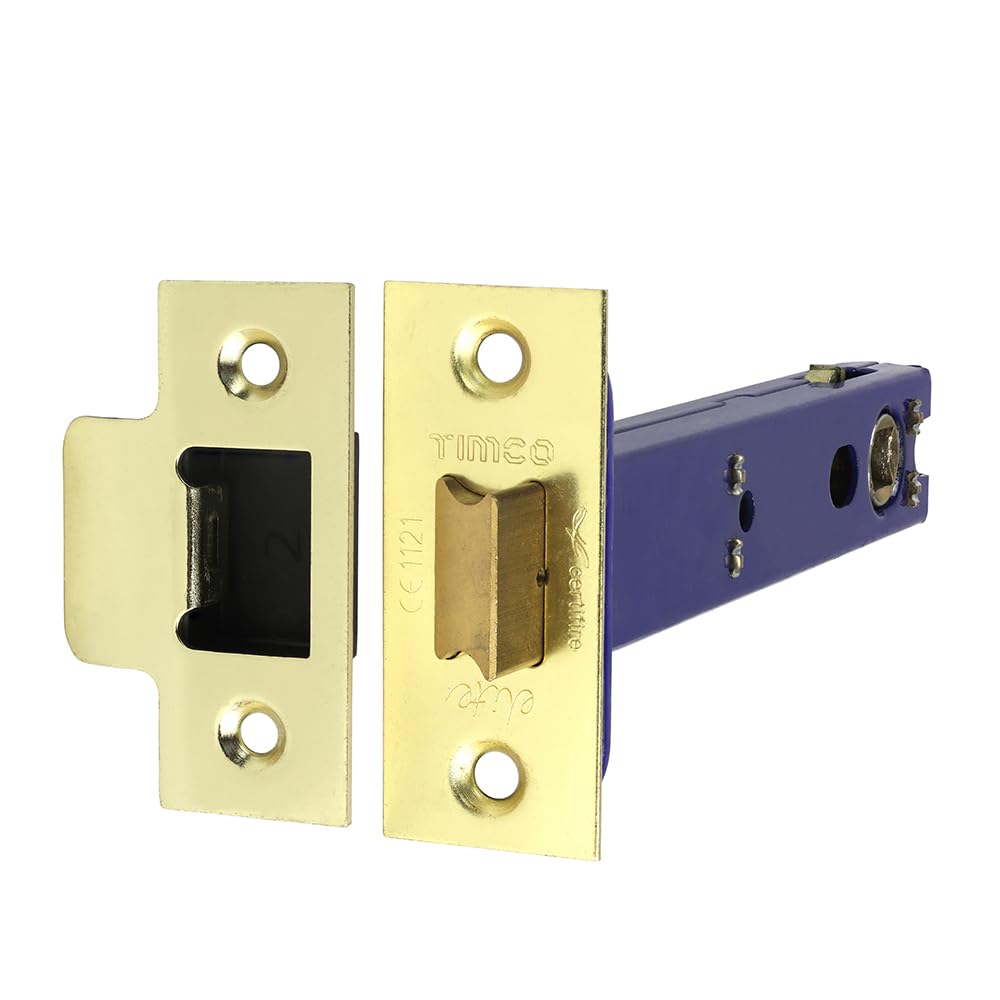 Timco Architectural Tubular Latch Electro Brass & Satin Nickel - 128Mm (1 Pack Bag) 5056110837574