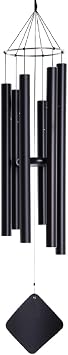 Aquarian Mezzo, Small-Medium Handcrafted Wind Chime, Precision Tuned, Weather-resistant Unique Outdoor Wind Chimes, 38"
